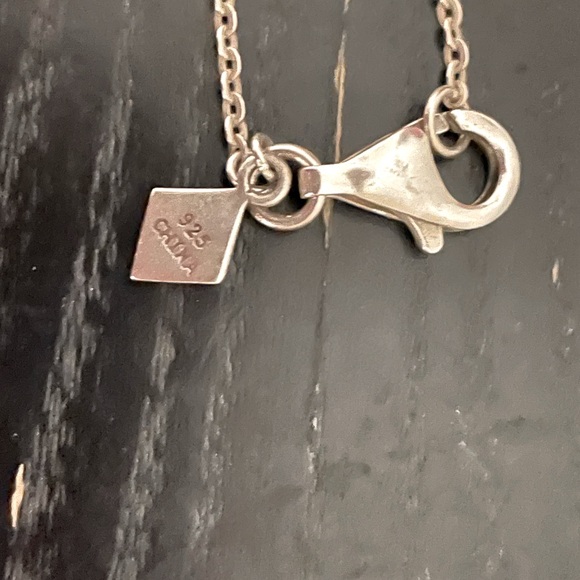 Silpada Necklace 925 Sterling Silver Cubic Zirconia CZ Station Chain 32in Long - Picture 9 of 9